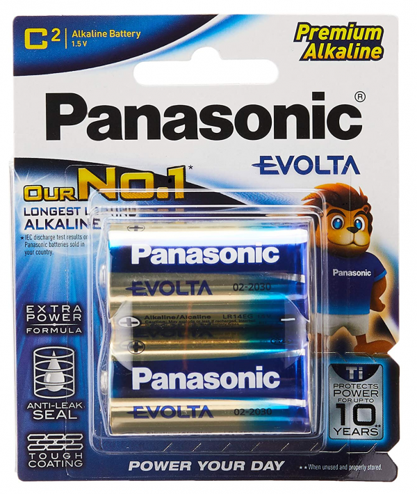 Panasonic C size battery LR14 alkaline heavy duty evolta