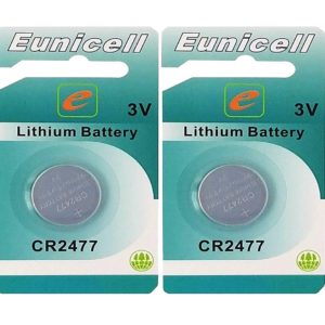 2 pack CR2477 lithium coin batteries 3V