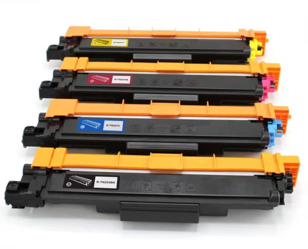 TN253 TN257 brother compatible toner cartridges in black magenta cyan and yellow